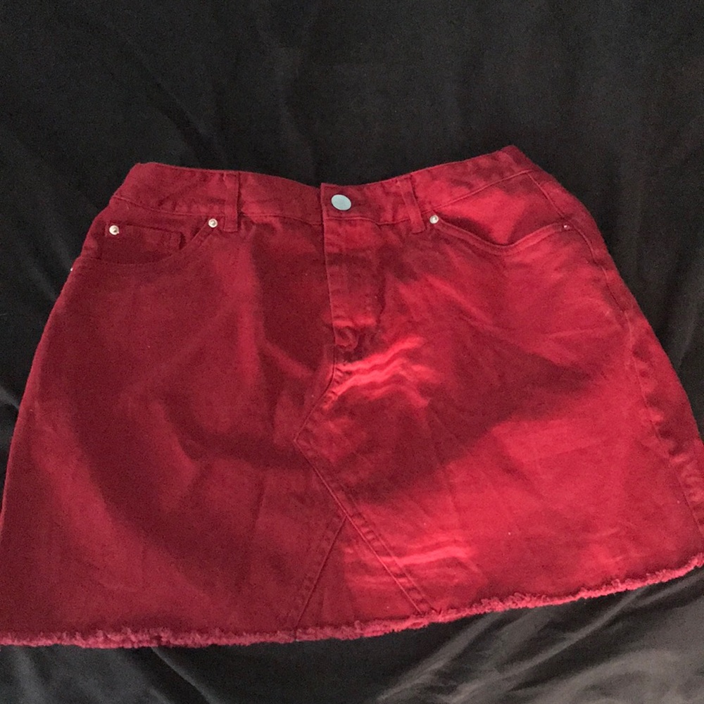 Red Forever 21 Mini Skirt